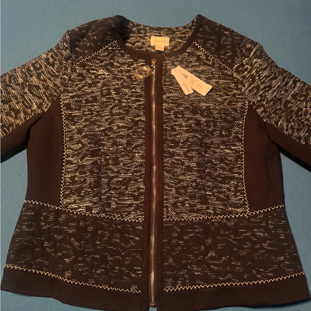 Chico's Black and White Blazer NWT